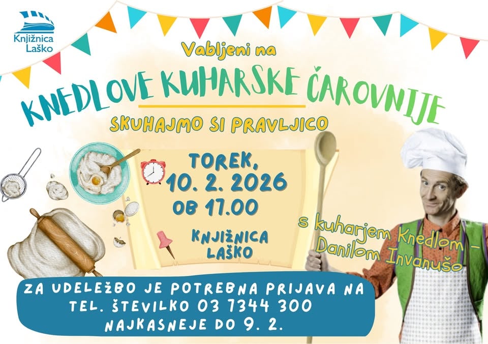Knedlove kuharske čarovnije v Knjižnici Laško