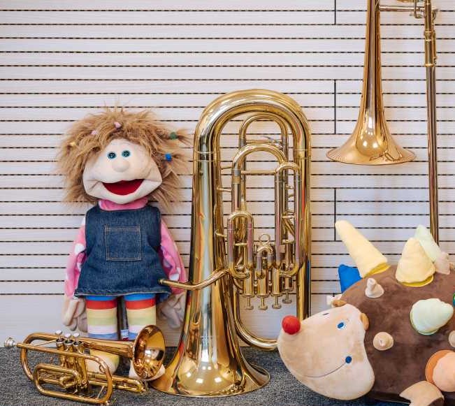 Oskar jež in trobilček ventilček / brezplačna glasbena delavnica