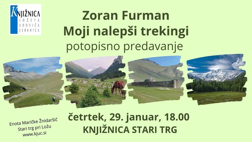 Zoran Furman: Moji najlepši trekingi - potopisno predavanje