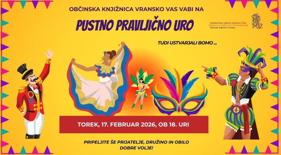 Pustna pravljična ura v Občinski knjižnici Vransko