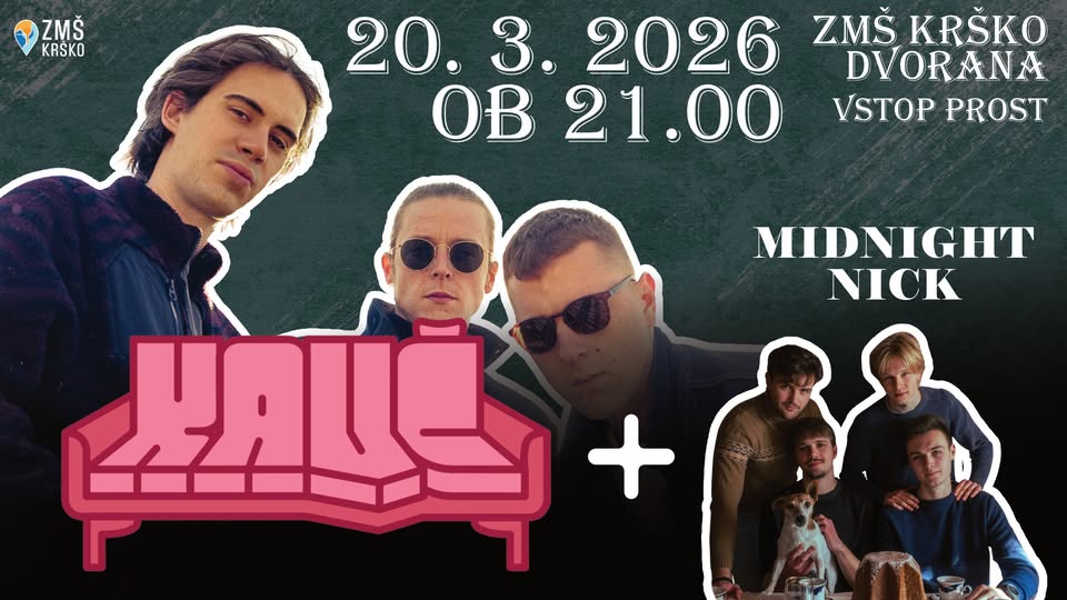 KONCERTNI VEČER: KAVČ x MIDNIGHT NICK v ZMŠ Krško