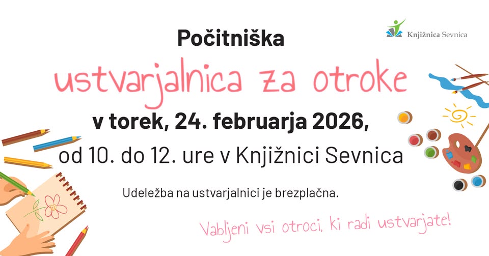 POČITNIŠKA USTVARJALNICA ZA OTROKE