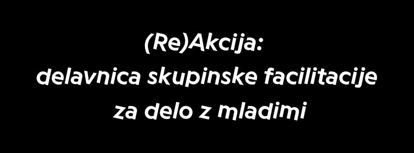(Re)Akcija: delavnica skupinske facilitacije za delo z mladimi