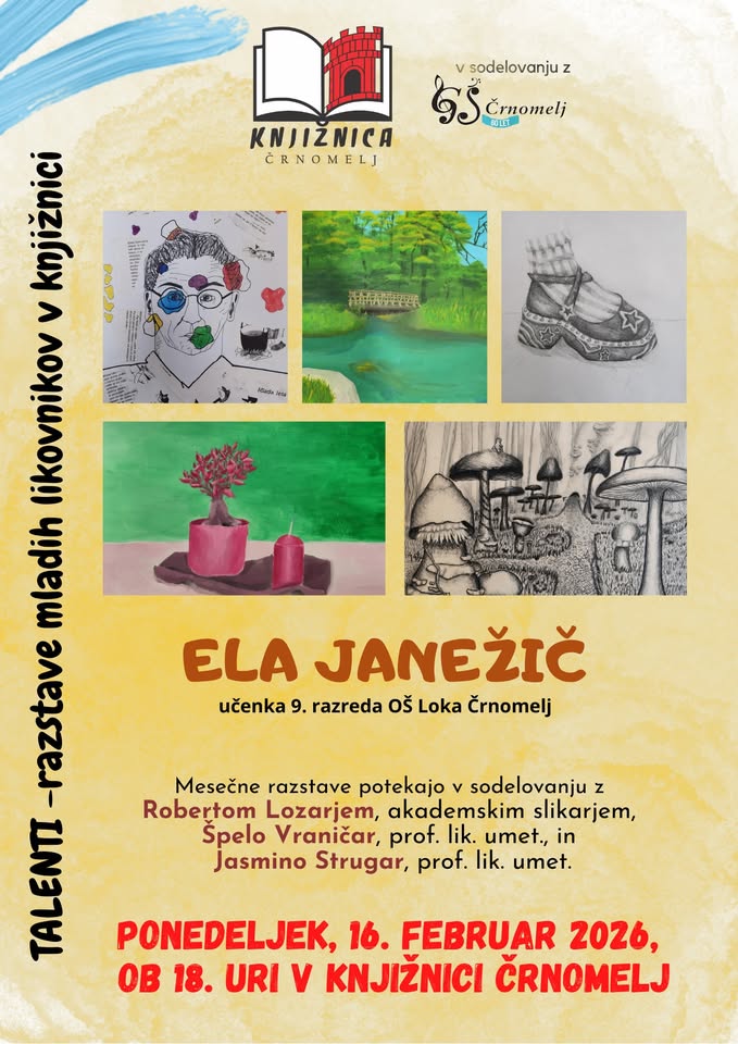 Talenti - razstave mladih likovnikov v knjižnici: Ela Janežič