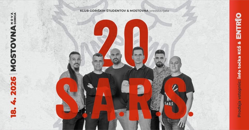 Koncert skupine S.A.R.S., 18.4.2026 na Mostovni