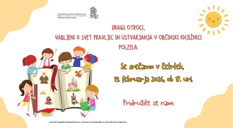 Pravljična ura v Občinski knjižnici Polzela