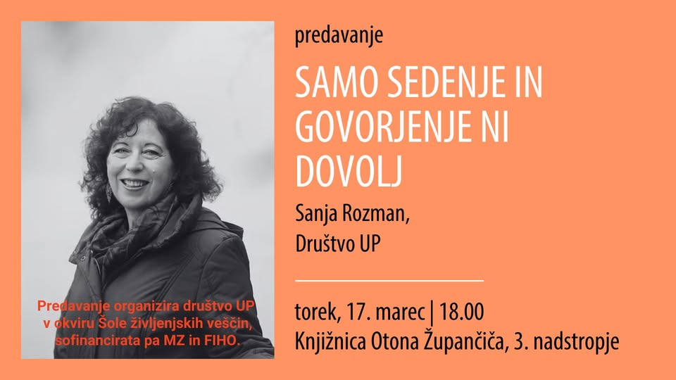 Samo sedenje in govorjenje ni dovolj