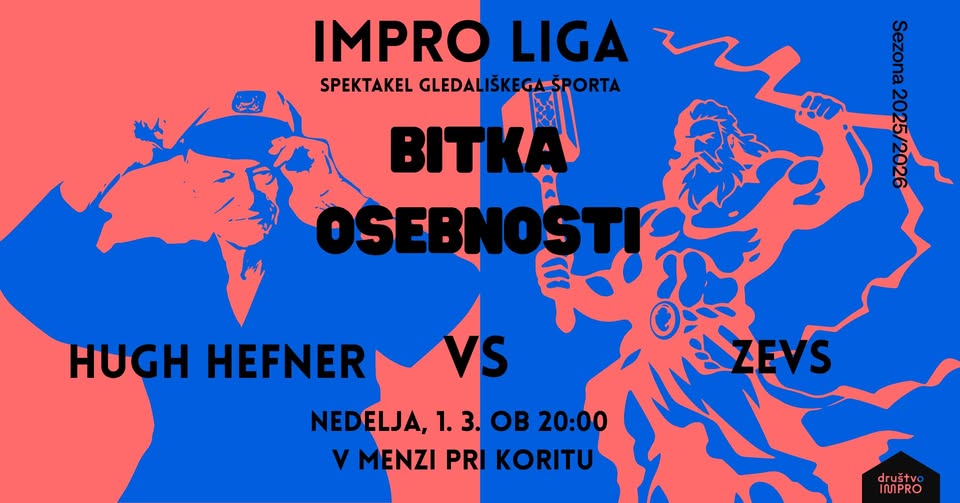 Impro liga: Bitka osebnosti – Hugh Hefner vs Zevs