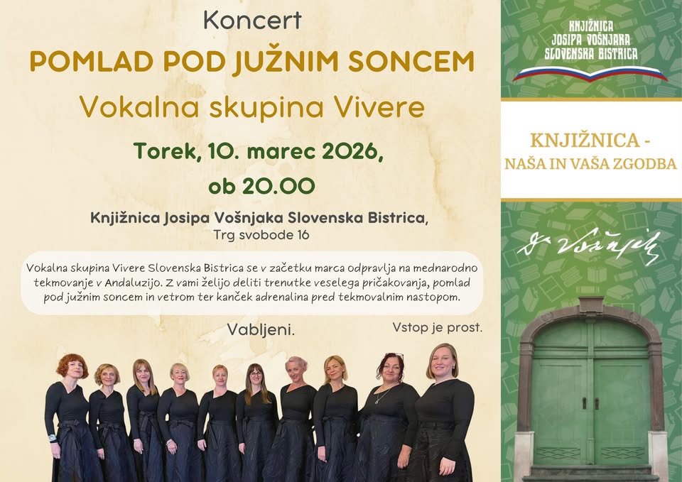 Koncert Vokalne skupine Vivere POMLAD POD JUŽNIM SONCEM