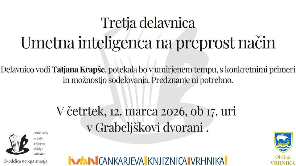 U3ŽO Vrhnika - Umetna inteligenca na preprost način