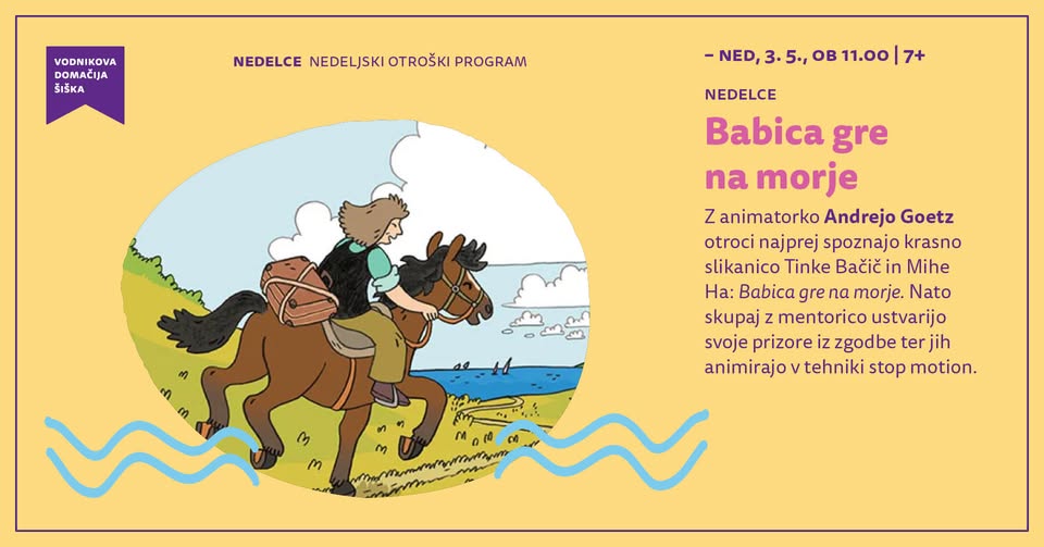 Nedelce: Babica gre na morje (delavnica animacije)