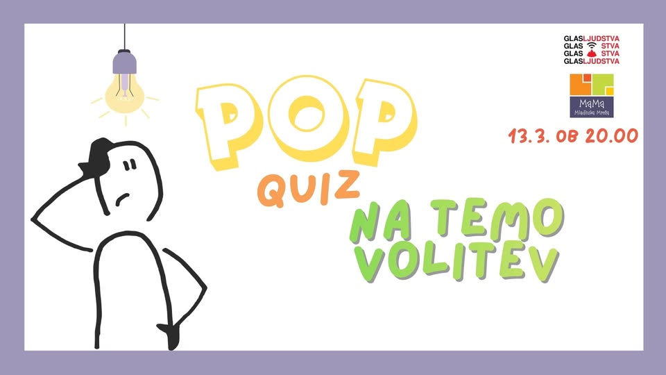 Glas ljudstva: Pop Quiz na temo volitev