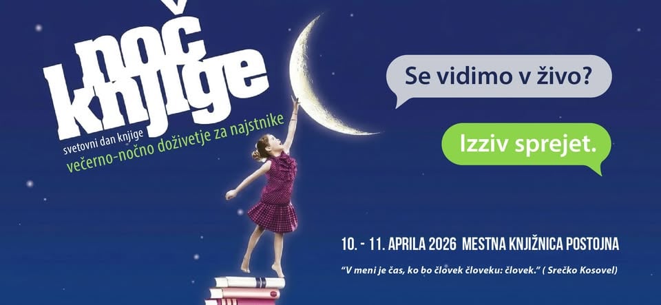 Noč knjige za najstnike: Se vidimo v živo? Izziv sprejet.