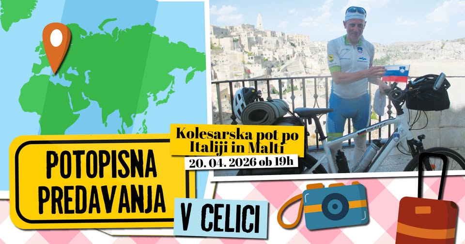 Potopisni ponedeljki v Celici: Kolesarska pot po Italiji in Malti