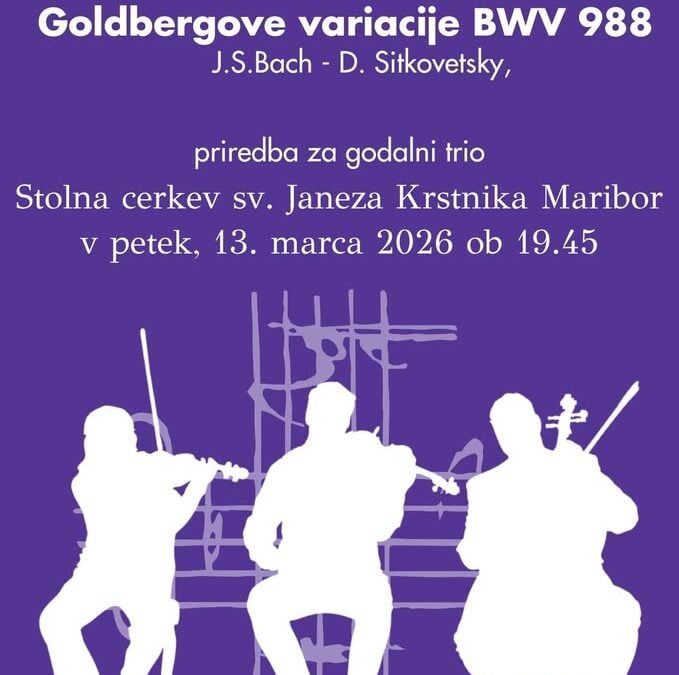 Godalni trio TriNity z Bachom v stolnici za stolnico