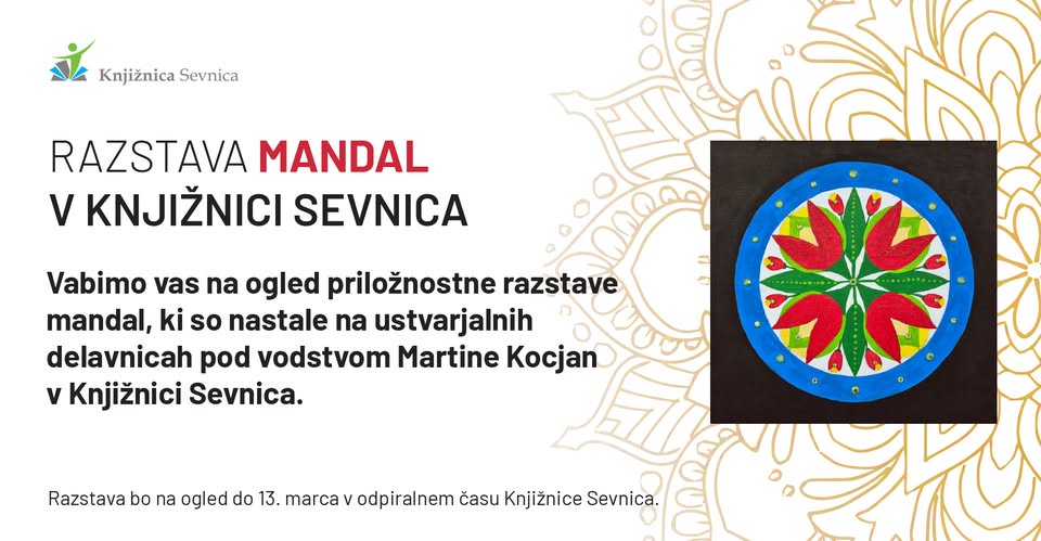 Razstava mandal v Knjižnici Sevnica