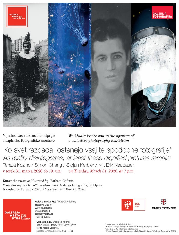 ODPRTJE SKUPINSKE FOTOGRAFSKE RAZSTAVE: Ko svet razpada, ostanejo vsaj te spodobne fotografije*