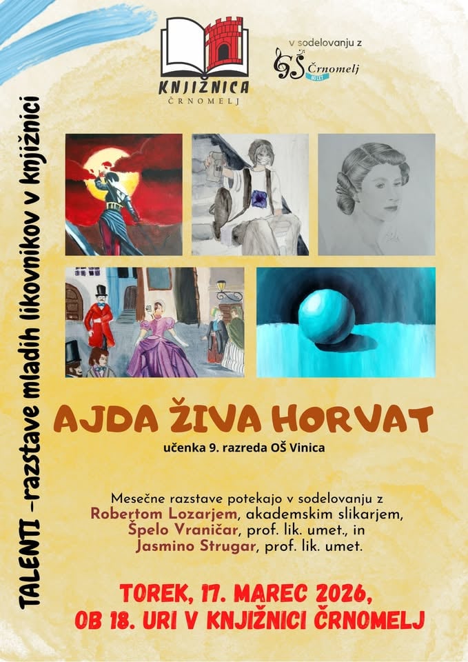 Talenti - razstave mladih likovnikov v knjižnici: Ajda Živa Horvat
