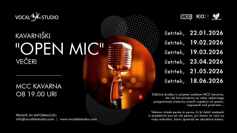 Kavarniški OPEN MIC večeri