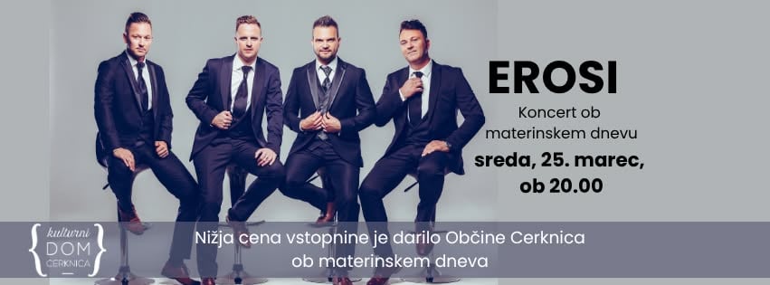 Koncert moške vokalne zasedbe EROSI