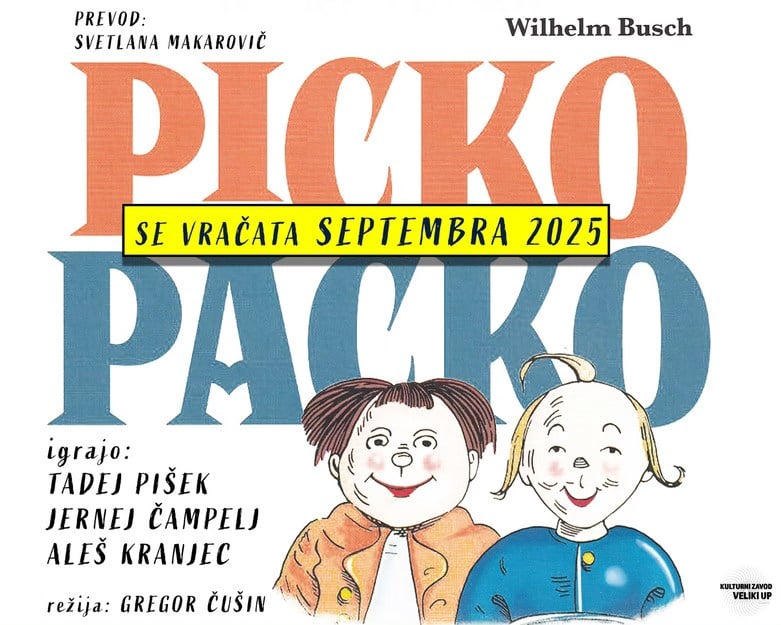 PICKO IN PACKO: igrana predstava za otroke 3+, 40min