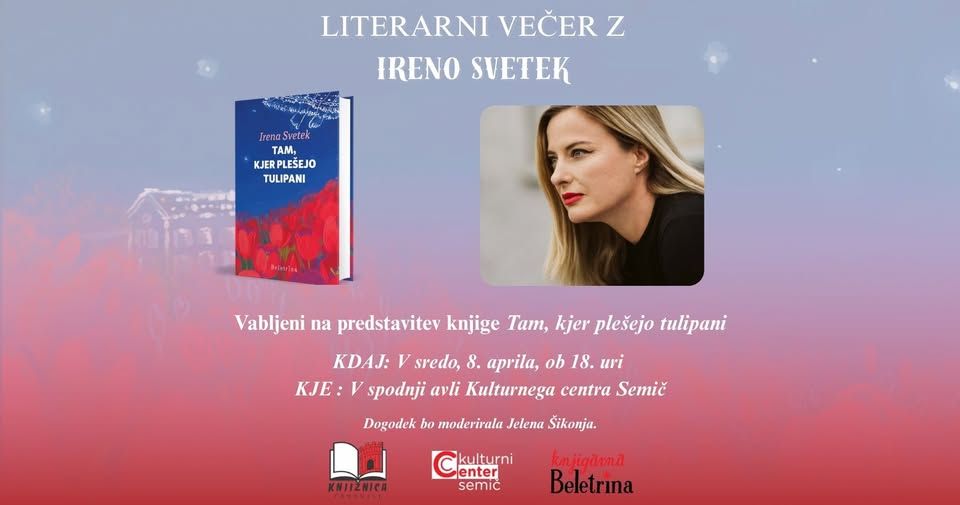 Literarni večer z Ireno Svetek