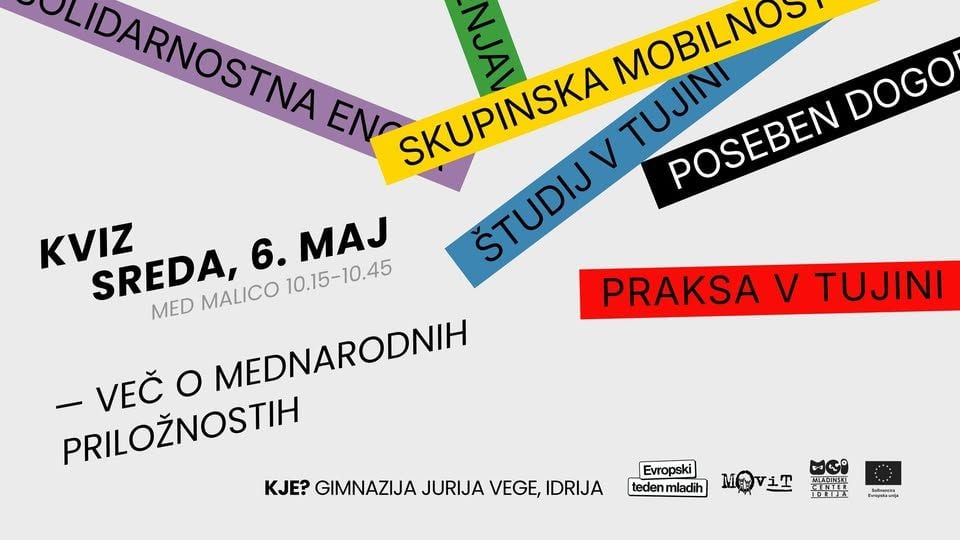 Kviz o mednarodnih priložnostih za mlade