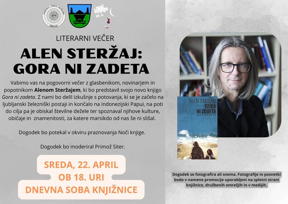 Alen Steržaj: Gora ni zadeta (literarni večer)