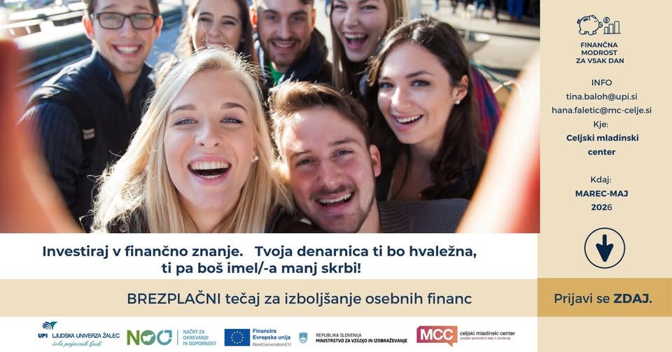 Tečaj finančne pismenosti: Moje finance v mojih rokah