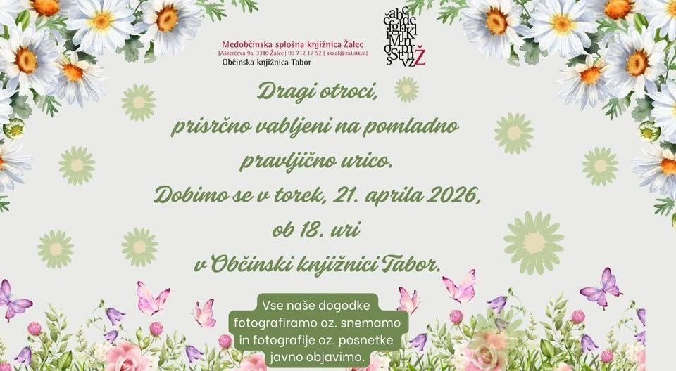 Pravljična urica v Občinski knjižnici Tabor.