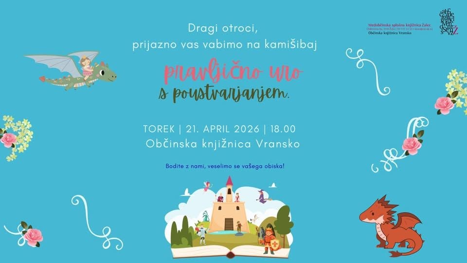 Pravljična ura s poustvarjanjem v Občinski knjižnici Vransko