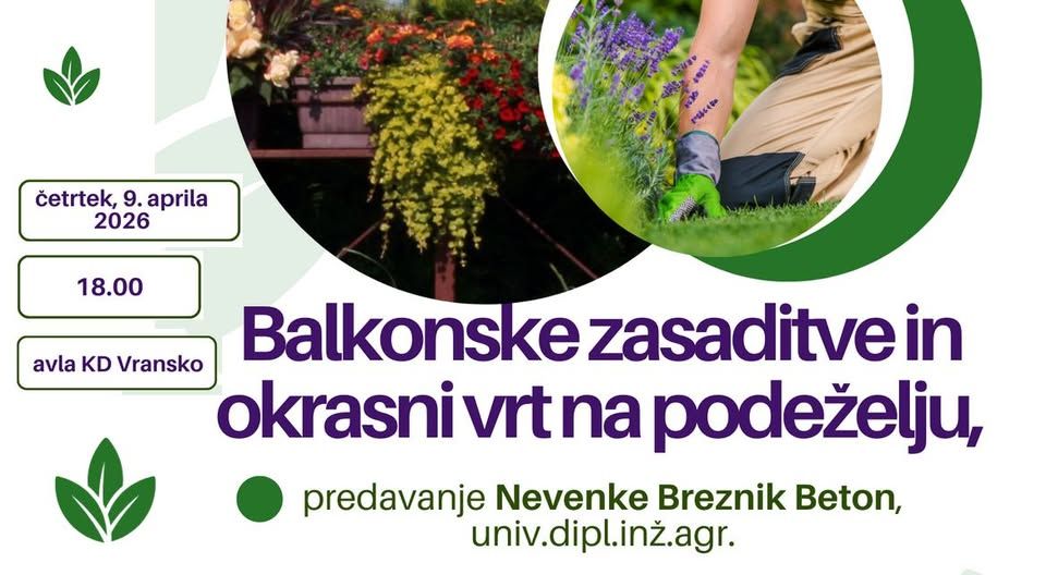 Balkonske zasaditve in okrasni vrt na podeželju