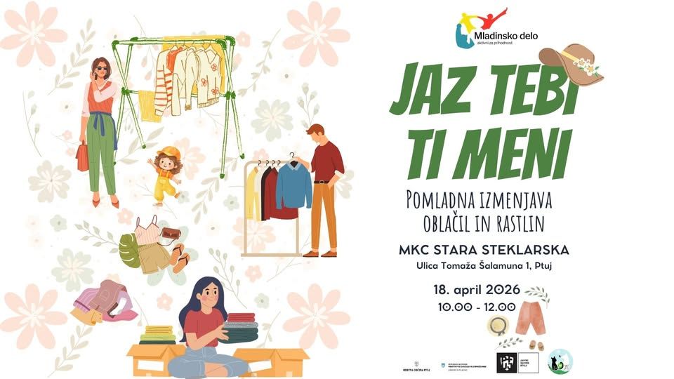 Jaz tebi – ti meni: pomladna izmenjava oblačil in rastlin