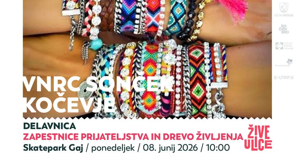 VNRC Sonček Kočevje: Zapestnice prijateljstva in drevo življenja, delavnica