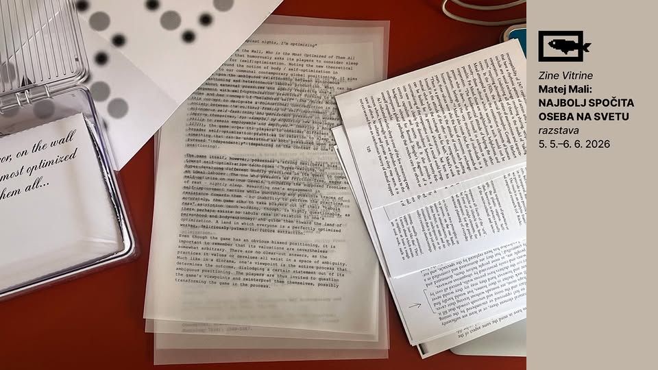 ZINE VITRINE / Matej Mali: Najbolj spočita oseba na svetu