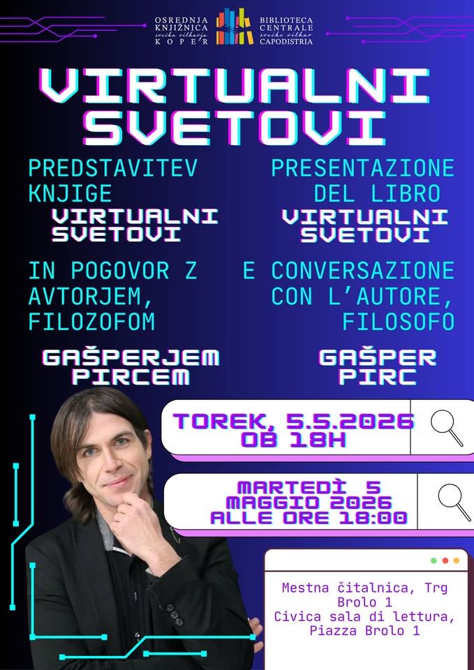 Gašper Pirc in knjiga "Virtualni svetovi"