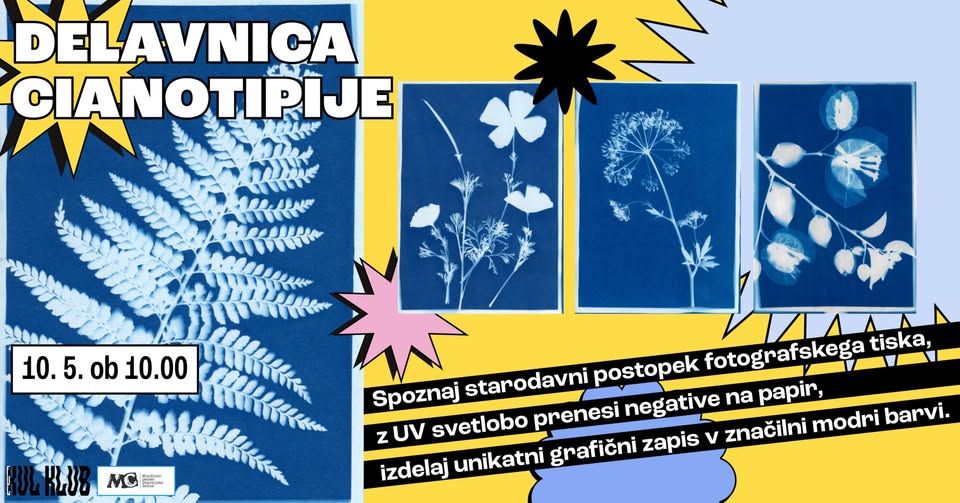 Ful Kul Klub: Delavnica cianotipije • 10. 5.